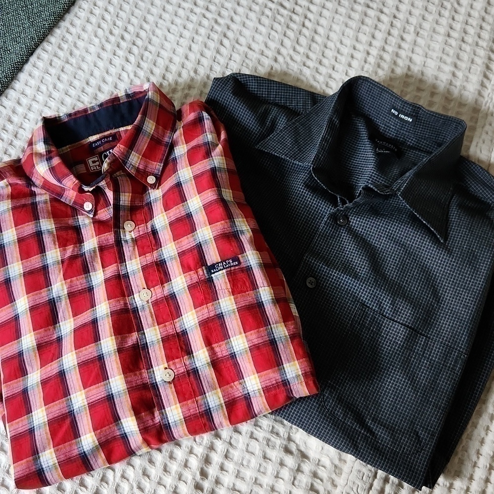 Mens Bundle Button Ups VanHeusen Champs size Large